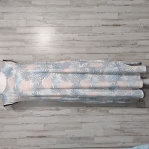 Tahari Pastel Palm Leaf Sleeveless Dress
